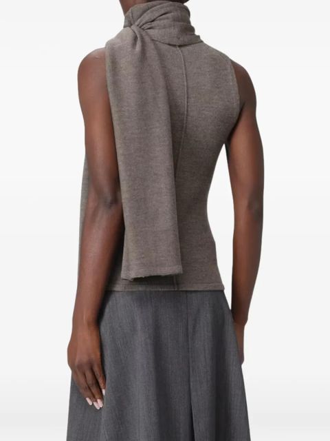 STAUD Canal turtleneck sleeveless knitted top - Brown - zdjęcie produktu nr 2