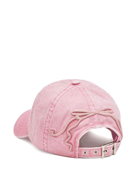 GANNI bow-embroidered baseball cap - Pink - zdjęcie produktu nr 2
