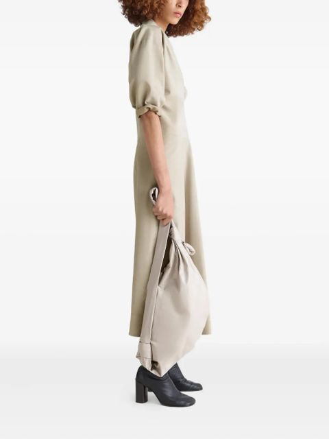 LEMAIRE draped V-neck midi dress - Neutrals