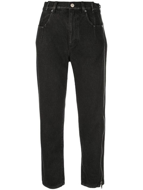 3.1 Phillip Lim zip-detail cropped jeans - Black - zdjęcie produktu nr 1