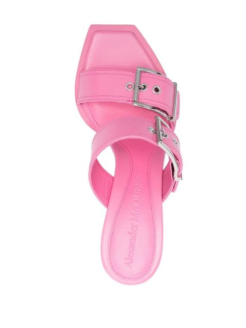 Alexander McQueen 100mm buckled leather sandals - Pink