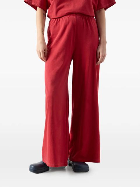 American Vintage Pymaz elasticated cotton track pants - Red