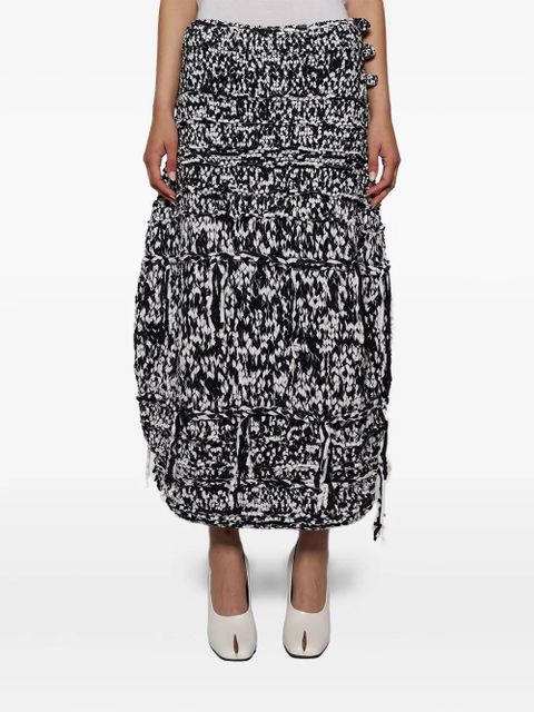 KHAITE Inna drawstring tiered skirt - Blue - zdjęcie produktu nr 2