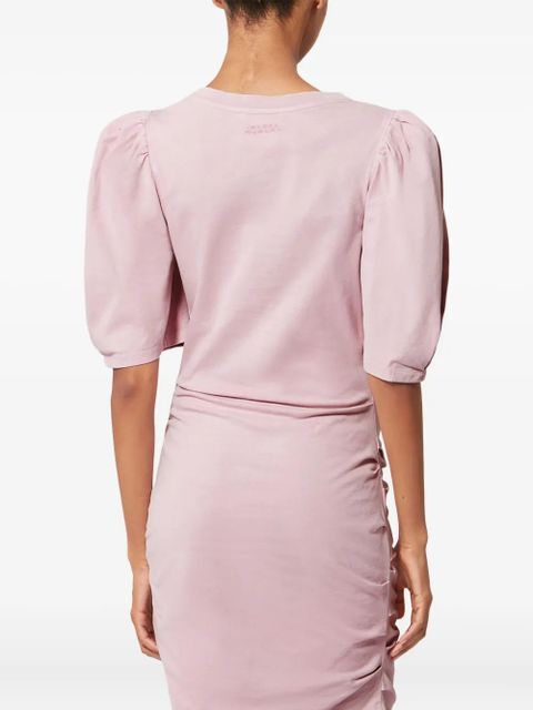 ISABEL MARANT Mylda puff-sleeve ruched mini dress - Pink