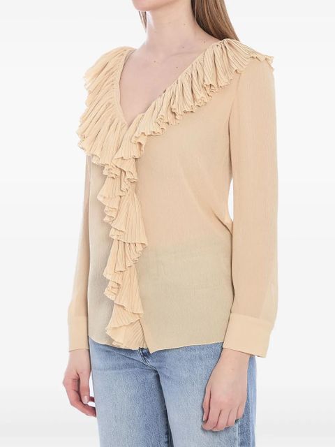 Saint Laurent ruffled blouse - Neutrals - zdjęcie produktu nr 2