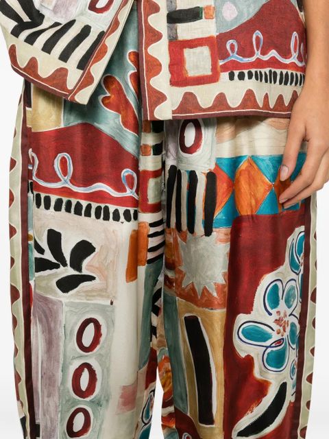 ALEMAIS Michelle elasticated-waisband trousers - Neutrals