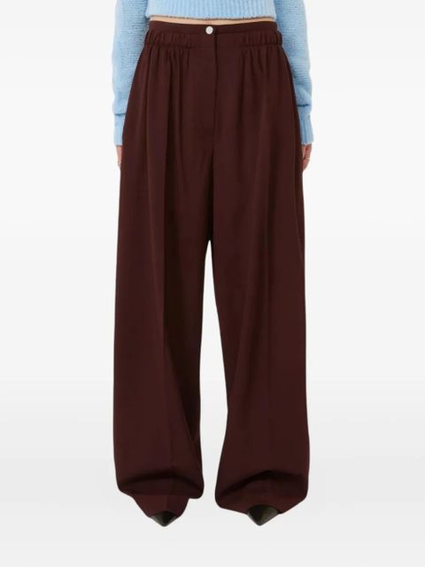 Sportmax double-belt wide-leg trousers - Red