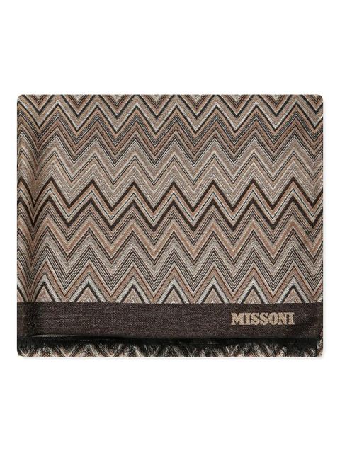 Missoni chevron fringed scarf - Brown - zdjęcie produktu nr 2