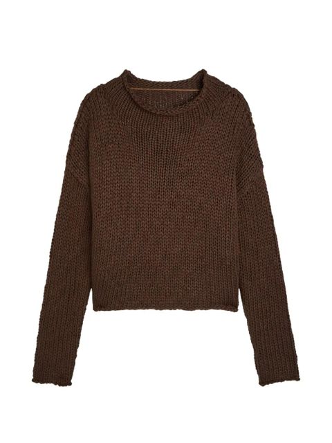 Free People knitted crew-neck jumper - Brown - zdjęcie produktu nr 1