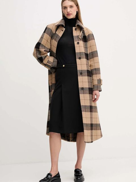 Tommy Hilfiger spódnica kolor czarny midi rozkloszowana WW0WW48263 - zdjęcie produktu nr 2