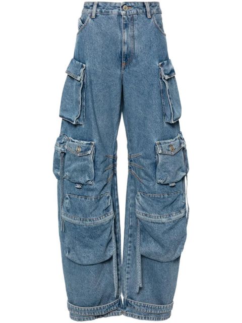 The Attico Fern wide-leg cargo jeans - Blue - zdjęcie produktu nr 1