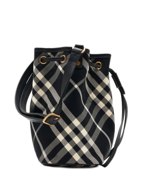 Burberry mini check-print bucket bag - Black - zdjęcie produktu nr 2