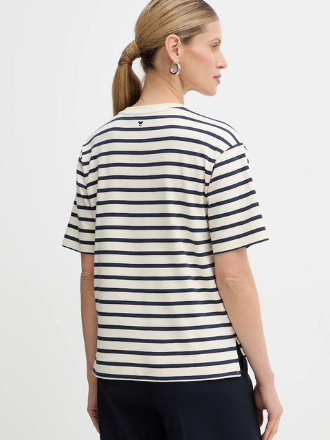 Weekend Max Mara t-shirt bawełniany MULTID damski kolor beżowy 2615941031600 - zdjęcie produktu nr 2