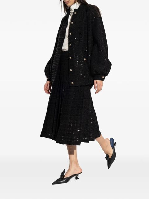 Alessandra Rich sequin button jacket - Black - zdjęcie produktu nr 2