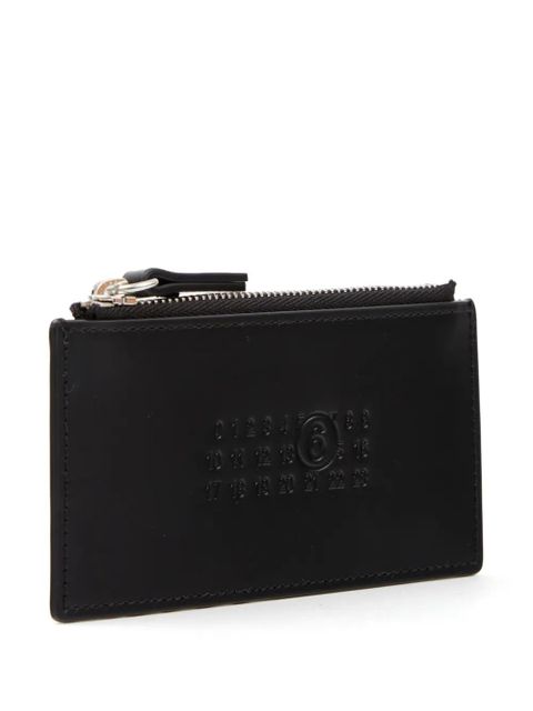 MM6 Maison Margiela Signature leather cardholder - Black