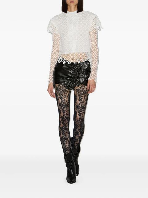 ISABEL MARANT buckle-detail leather skirt - Black