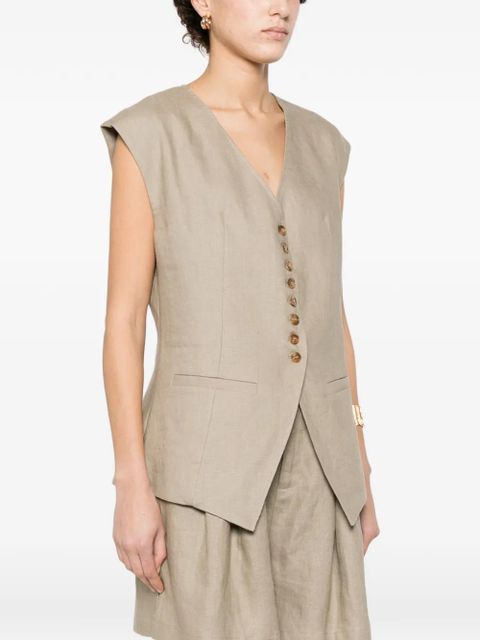 Eleh button waistcoat - Neutrals