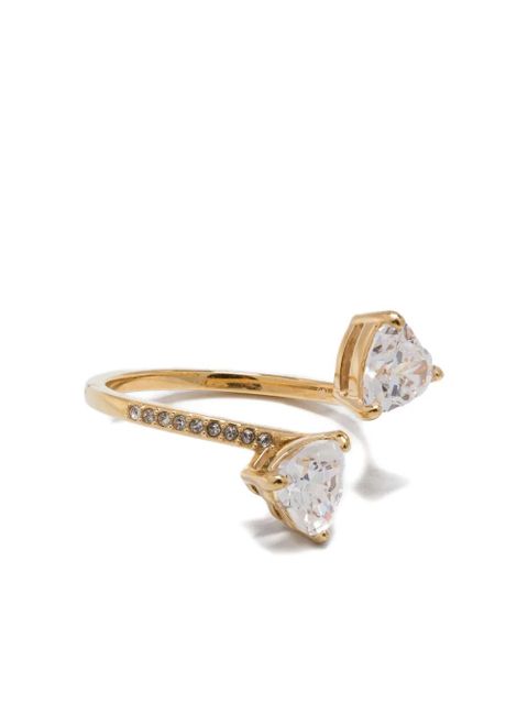 Swarovski crystal-embellished heart ring - Gold - zdjęcie produktu nr 1