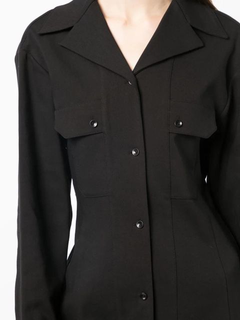 LEMAIRE long-sleeve shirt dress - Black