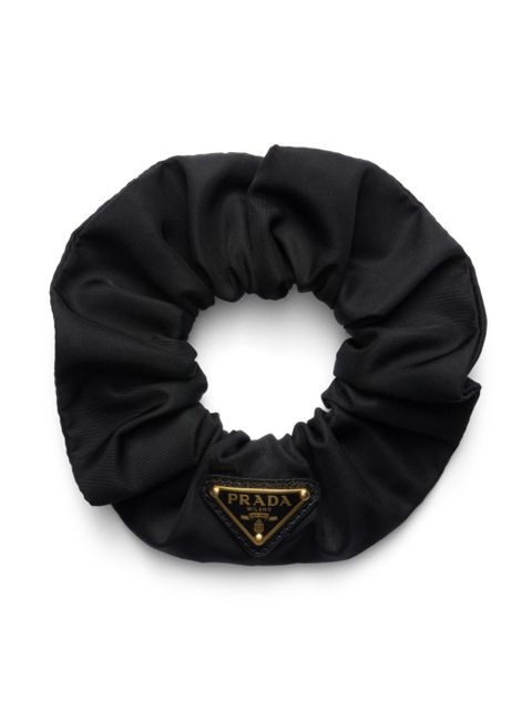 Prada triangle-logo re-nylon scrunchie - Black - zdjęcie produktu nr 1