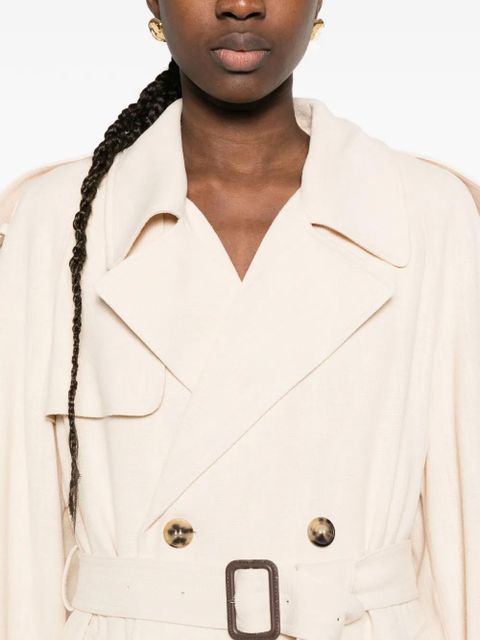 WARDROBE.NYC buttoned belted trench coat - Neutrals