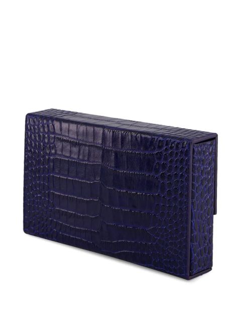 TOM FORD crocodile-effect leather clutch - Blue - zdjęcie produktu nr 2