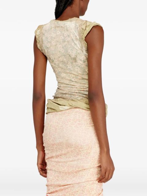 Diesel ruffled floral blouse - Neutrals