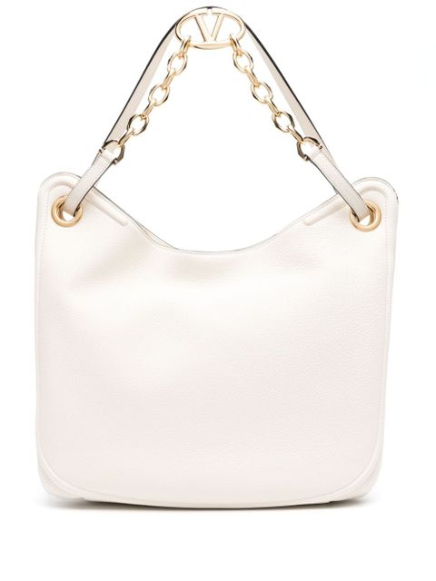Valentino Garavani VLogo Moon leather tote bag - White - zdjęcie produktu nr 1