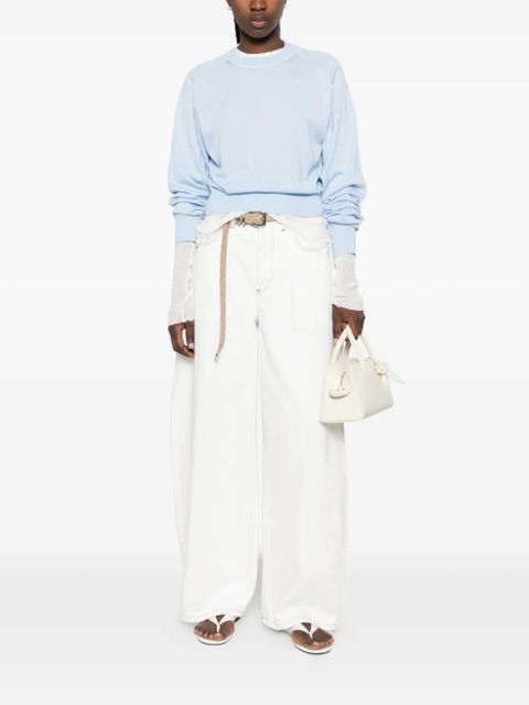 Jacquemus Le Sweater J logo-embroidered crew-neck sweater - Blue - zdjęcie produktu nr 2