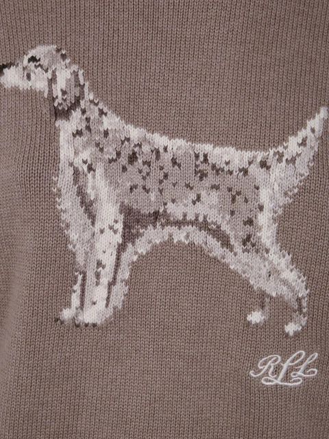 Lauren Ralph Lauren dog-embroidered crew-neck jumper - Brown - zdjęcie produktu nr 2