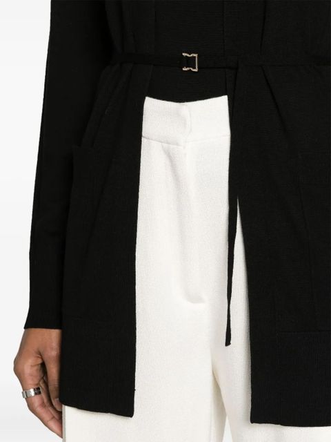 Chloé belted wool cardigan - Black
