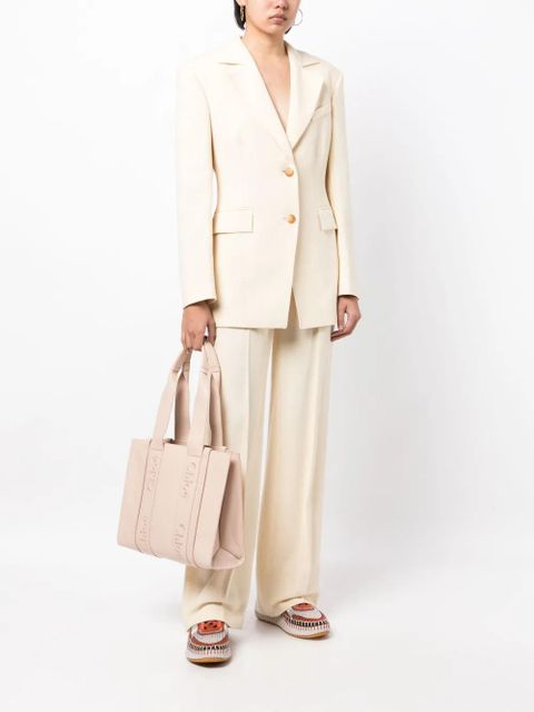 Chloé medium Woody leather tote bag - Pink - zdjęcie produktu nr 2