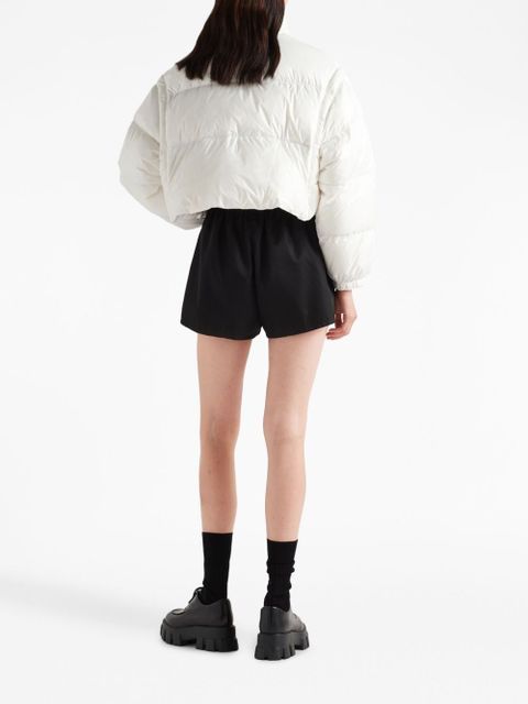 Prada Re-Nylon cropped down jacket - White