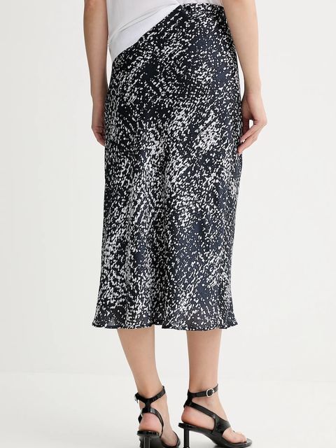 Calvin Klein spódnica kolor granatowy midi rozkloszowana LV044C621G