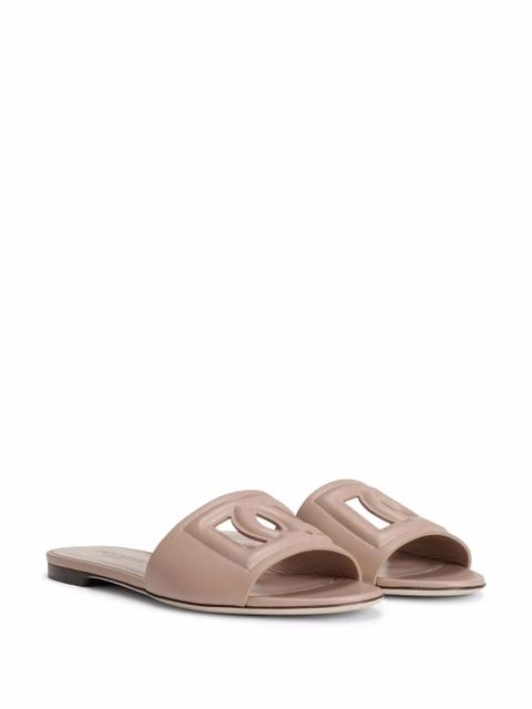 Dolce & Gabbana DG Logo leather sandals - Pink