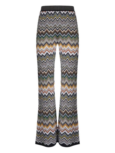 Missoni chevron-pattern flared trousers - White - zdjęcie produktu nr 1