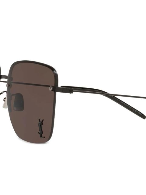 Saint Laurent Eyewear monogram square rimless sunglasses - Black