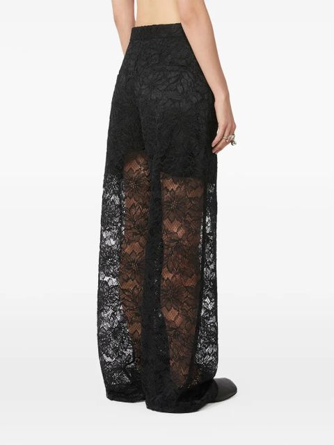 Sportmax floral-lace trousers - Black