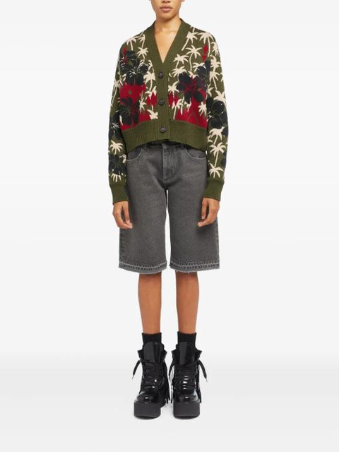 Alanui Hibiscus Bloom cardigan - Green - zdjęcie produktu nr 2