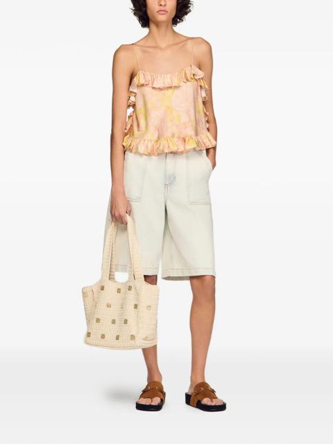 SANDRO appliqué mini bag - Neutrals - zdjęcie produktu nr 2