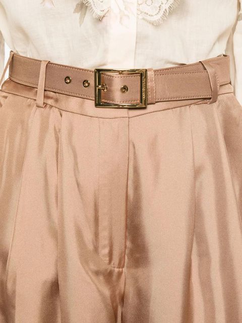 ZIMMERMANN pleated belted trousers - Brown