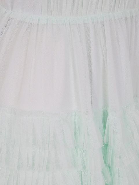 TWINSET ruffled tulle maxi dress - Green