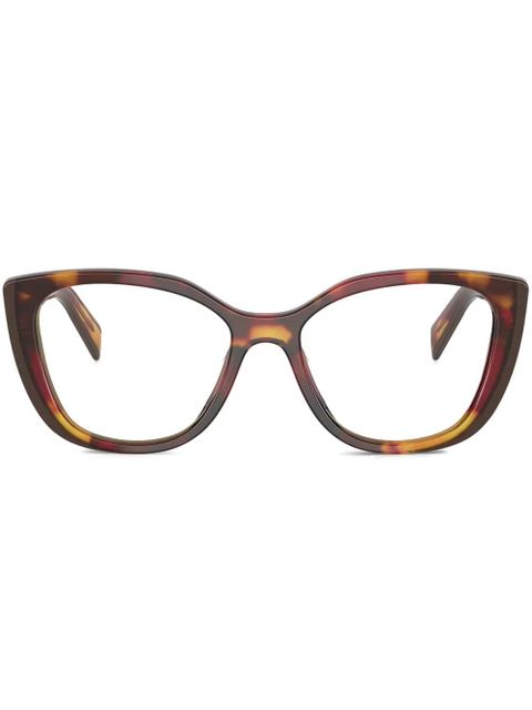 Prada Eyewear oversized-frame glasses - Brown - zdjęcie produktu nr 1