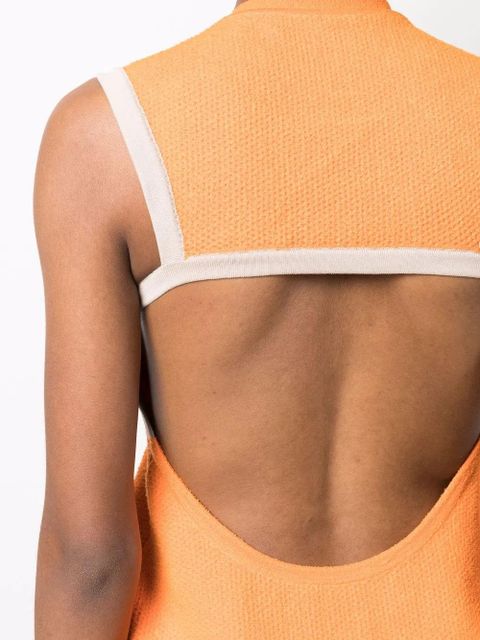 Jacquemus Sorbetto knitted mini dress - Orange
