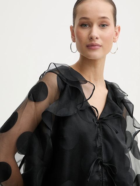 Stine Goya koszula damska kolor czarny regular SG-PS26-T125-2460