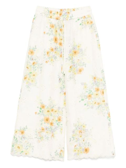 ALEMAIS floral-print wide-leg trousers - Neutrals - zdjęcie produktu nr 1