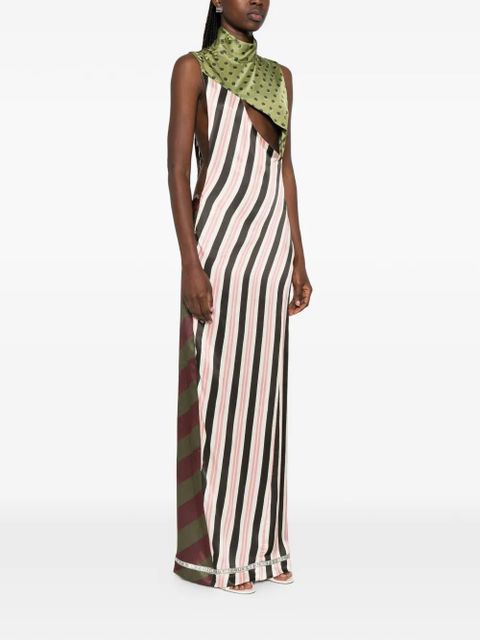 Jean Paul Gaultier patchwork sleeveless maxi dress - Green
