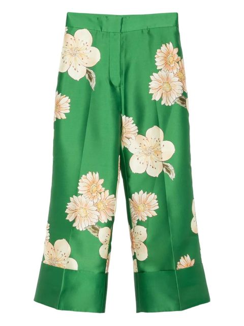 ALEMAIS floral-print trousers - Green - zdjęcie produktu nr 1
