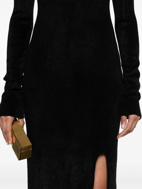 Nanushka long-sleeve towelling maxi dress - Black