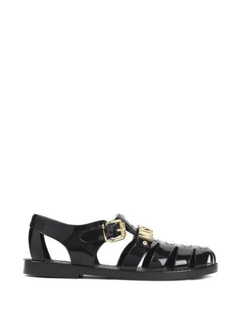Moschino logo buckle sandals - Black - zdjęcie produktu nr 1